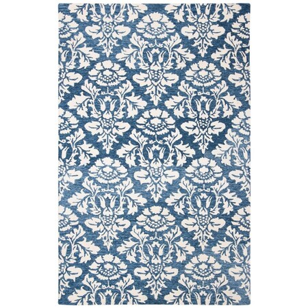 Safavieh 4 x 6 ft. Micro-Loop Hand Tufted Contemporary Rectangle RugBlue & Ivory MLP221M-4
